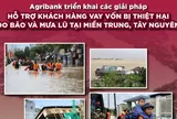Agribank giảm 2% lãi vay hỗ trợ khách hàng bị thiệt hại do bão số 12, 13 và mưa lũ