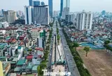 Toàn cảnh công trường ga ngầm S1 trên đường Văn Cao sau khi rào chắn gần 500m đường