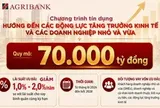 Agribank triển khai gói tín dụng ưu đãi 70 ngàn tỷ đồng cho DN nhỏ