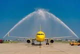 Đúng hôm nay 21/9, sân bay Nội Bài thực hiện nghi thức phun vòi rồng đón 1 máy bay đặc biệt
