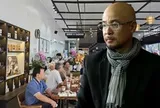 Cảnh tượng tại quán cà phê của ông Đặng Lê Nguyên Vũ ở đường Tân Sơn Nhì, TPHCM