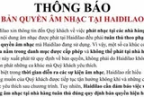 Haidilao bất ngờ thông báo lý do không phát nhạc theo khách hàng mong muốn