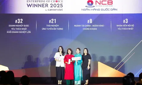 NCB lọt Top 10 “Doanh nghiệp được yêu thích 2025” ngành tài chính - ngân hàng Việt Nam