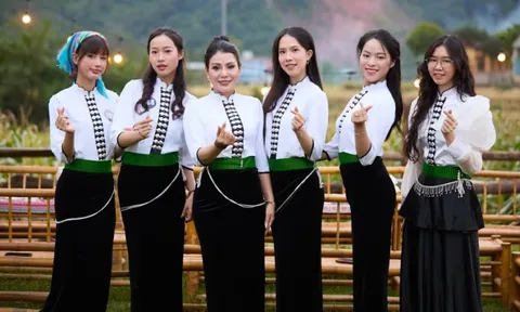 Top 30 Hoa hậu Du lịch Dân tộc Việt Nam 2025 hóa thân thành những cô gái Thái xinh đẹp, duyên dáng trong hành trình khám phá hương vị Tây Bắc