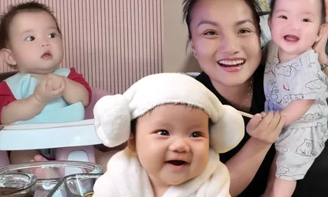 "Thế lực nhí" tiếp theo của Quỳnh Trần JP: Bé Na, vừa xuất hiện đã bùng nổ MXH, biểu cảm giống anh Sa như tạc