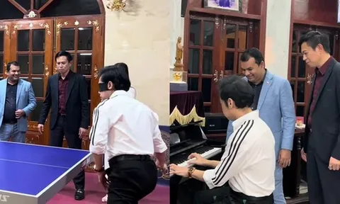 Ngọc Sơn bịt mắt làm 1 việc trong biệt thự dát vàng, khách nước ngoài trầm trồ