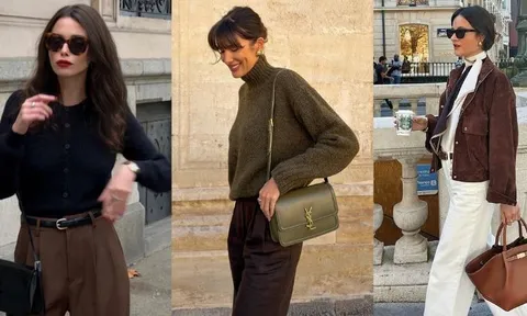 Phụ nữ Pháp đang mê mẩn trang phục màu nâu, mix đồ sang thế này không tham khảo quá phí