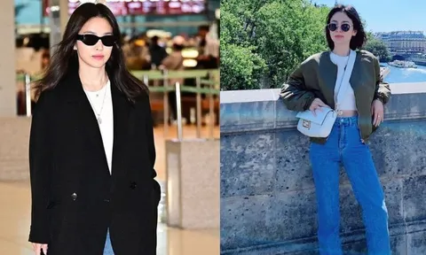 Mặc quần jeans theo phong cách tối giản: Song Hye Kyo chính là "chuyên gia"