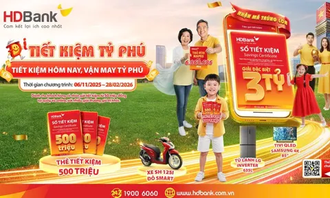 HDBank công bố chương trình “Tiết kiệm Tỷ phú”