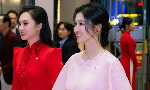 Á hậu Phương Nhi và chị dâu Bùi Lan Anh đọ sắc trong một khung hình: Con dâu nhà tỷ phú quá đẹp!