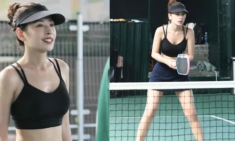 Có mấy tấm ảnh Chi Pu trong style sexy chơi pickleball thôi mà netizen ngắm mãi không rời: Visual bùng nổ, body nét từng centimet!
