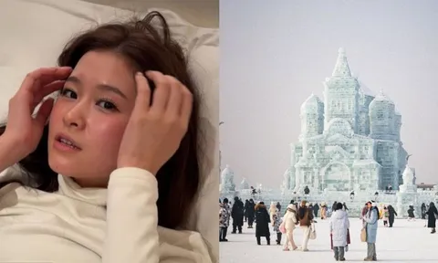 Hot girl Việt cảnh báo khách du lịch Cáp Nhĩ Tân, ra đường bị bỏng đỏ bừng mặt