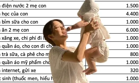 Mẹ đơn thân tiêu hơn 31 triệu/tháng: Bị chê tiêu hoang gấp mấy lần gia đình 3-4 người, nhưng nhìn kỹ từng khoản lại thấy hợp lý vô cùng