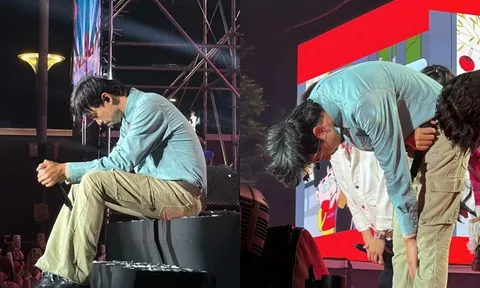 Đen Vâu buồn rầu, cúi gập người