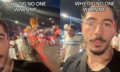 Khách Tây ướt sũng ở Đà Nẵng, khóc thét trách dân mạng "sao không cảnh báo"