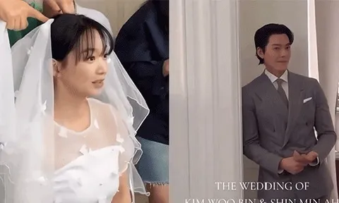 Rần rần clip Kim Woo Bin - Shin Min Ah lộ diện trước phút thề nguyện?