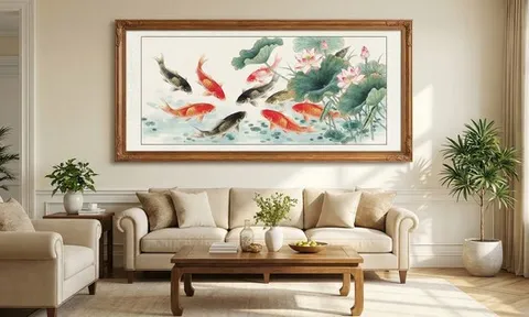 Tại sao giới nhà giàu thường treo tranh "cửu ngư quần hội" ở phòng khách? Bí mật về sự dư dả ít người biết