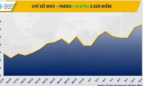 THỊ TRƯỜNG HÀNG HÓA: Sau lập đỉnh 5 năm, MXV-Index tiếp tục tăng, hàng hóa vẫn hút dòng tiền