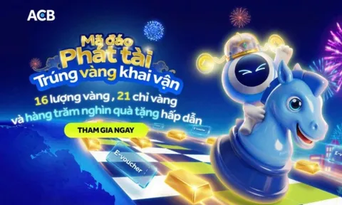 Cơ hội trúng vàng dịp Tết 2026 khi tham gia chương trình 'Mã đáo phát tài' của ACB