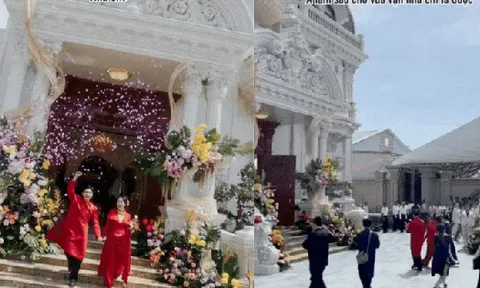 "Cậu cả" Bến Tre cưới vợ: Biệt phủ to nhất vùng được phủ kín bằng 200 loại hoa, cô dâu xinh như công chúa
