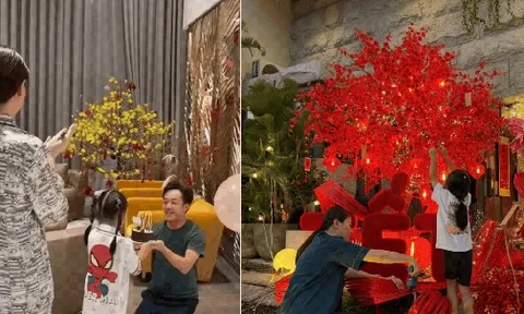 Vợ chồng Cường Đô La ăn Tết siêu hoành tráng