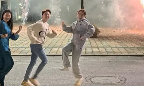 Hoà Minzy đón tết muộn cùng Doãn Hải My - Văn Hậu tại khu biệt thự sang chảnh, đốt pháo hoa tưng bừng