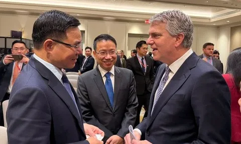 Quyền Bộ trưởng Bộ Công Thương trao đổi với Giám đốc cơ quan Thương mại quốc tế Mỹ