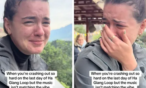 Khách Tây khóc cạn nước mắt vì không nỡ rời đi nhưng phản ứng sau đó khiến ai nấy cũng cạn lời