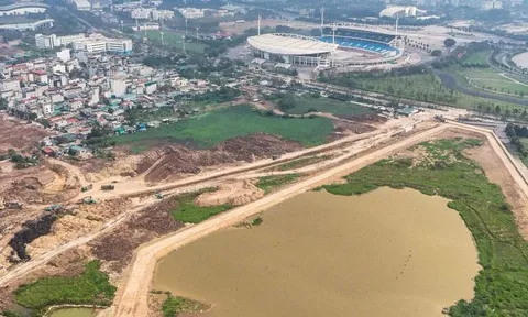 Tăng tốc thi công dự án hồ điều hòa 800 tỷ đồng gần sân Mỹ Đình