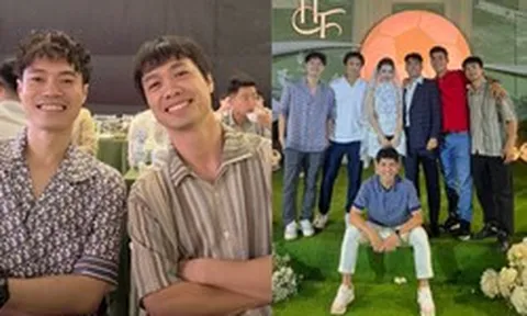 Hiếm hoi lắm mới thấy Công Phượng, dàn tuyển thủ U19 Việt Nam gây bão năm nào hội ngộ ở đám cưới Đức Huy