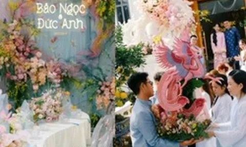 Đám cưới của cặp đôi Sóc Trăng đẹp khá tinh tế với tông pastel giữa dinh thự xa hoa, từng chi tiết đều được vẽ bằng tay