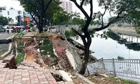 TPHCM: Cần 100 tỉ đồng khẩn cấp xử lý đường lún sụp ven kênh Tàu Hủ
