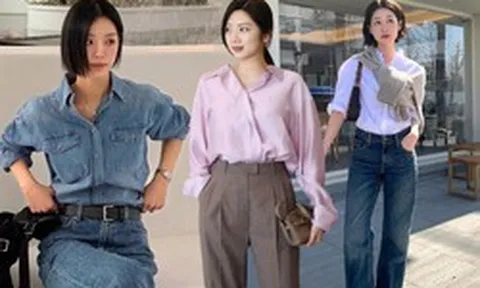 Áo sơ mi và quần ống rộng có ít nhất 4 cách kết hợp trẻ trung, chuẩn thanh lịch