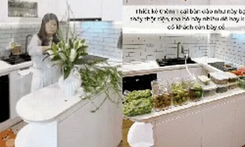 Bếp 5m² của mẹ bỉm Hà Nội thay đổi hoàn toàn chỉ nhờ 1 món: Nhỏ nhưng giải quyết 4 vấn đề cùng lúc