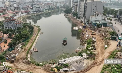 Hà Nội: Ì ạch thi công cải tạo hồ Tứ Liên