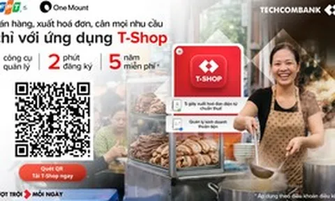 T-Shop của Techcombank: Quản lý bán hàng, thu tiền, kê khai thuế vào một nền tảng