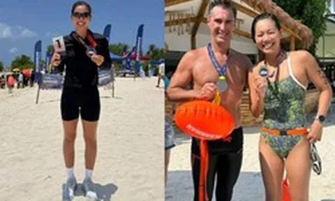 Ánh Viên gây 'chấn động' châu lục, vô địch bơi biển 10km, bơi khoẻ ngang VĐV nam giỏi nhất