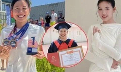 Ánh Viên giải nghệ rồi vẫn giành 4 HCV bơi 10km trên biển, nhan sắc thăng hạng ngoạn mục, học vấn cũng đỉnh