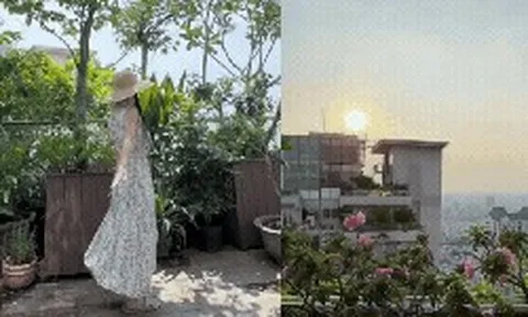 Khu vườn trên penthouse tầng 36, ngắm trọn Landmark 81: "Phú bà" thu đẫm trái ngọt hoa thơm