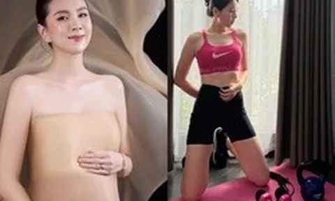 Con trai vừa tròn 1 tuổi, Mai Ngọc bất ngờ đăng ảnh bầu