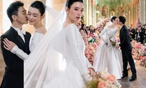 Đám cưới thượng lưu gây địa chấn showbiz sáng nay: Cô dâu chú rể hôn nhau say đắm, nhìn đâu cũng thấy phả ra "mùi tiền"