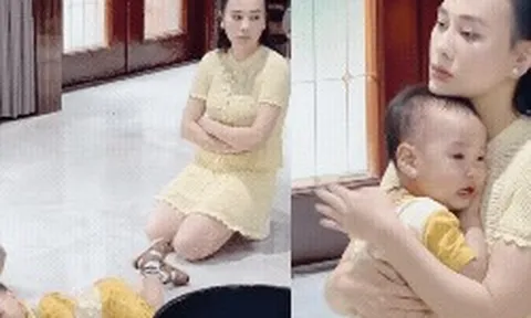 Cặp song sinh nhà Phương Oanh bước vào khủng hoảng tuổi lên 2, vừa khóc vừa ăn vạ khiến mẹ bỉm hoa mắt chóng mặt
