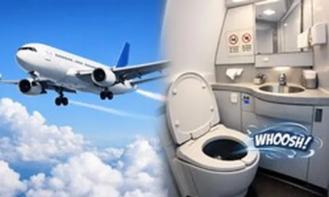 Khám phá cách thức hoạt động nhà vệ sinh trên máy bay