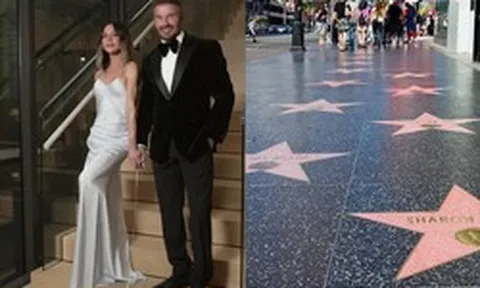 David Beckham đi vào lịch sử khi là cầu thủ đầu tiên được khắc tên trên Đại lộ Danh vọng Hollywood