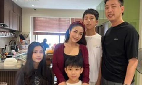 Ốc Thanh Vân đưa 3 con trở lại Úc