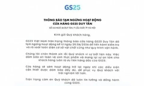 Nóng: GS25 thông báo tạm ngừng hoạt động 1 cửa hàng, chuyện gì đây?