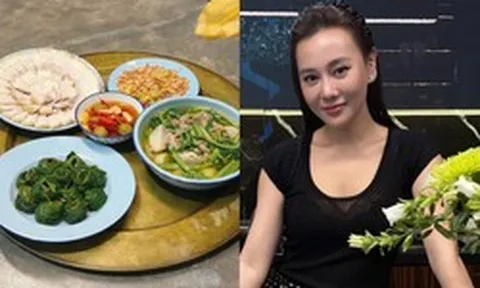Phương Oanh khoe mâm cơm đạm bạc mùa hè, có 1 chi tiết khiến nhiều người thấy lạ lùng