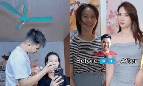 Anh chồng bước ra từ tiểu thuyết: Tự học make up để trang điểm cho vợ, màn "lột xác" của cô vợ mới khiến hội chị em xuýt xoa