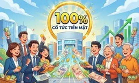 Một công ty chốt ngày trả cổ tức tiền mặt 100%