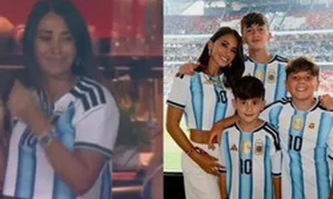 Vợ Messi vỡ òa ôm người thân khóc nức nở trong khoảnh khắc Argentina giật vé chung kết từ tay tuyển Anh